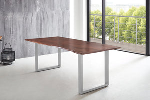 #nussbaumfarben #220x100 #u-gestellsilber