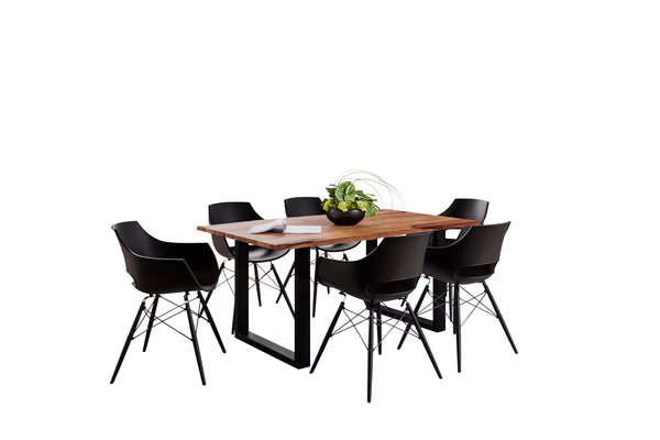 #teakfarben #160x85 #u-gestellschwarz