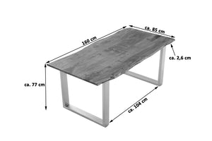 #nougatfarben #160x85 #u-gestellsilber
