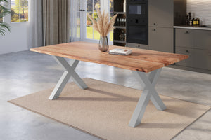 #naturfarben #200x100 #x-gestellsilber