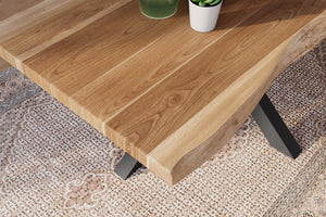 #akazienaturfarben #200x100 #spider-gestellschwarz