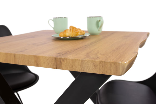 #wildeichenfarben #80x80 #x-gestellschwarz