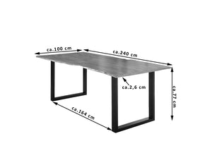 #nussbaumfarben #240x100 #u-gestellschwarz
