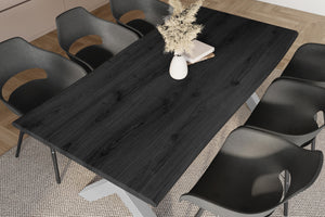 #holzgrau-optik #200x100 #x-gestellsilber