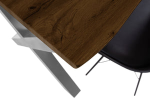 #nussbaumfarben #80x80 #x-gestellsilber