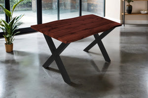 #nussbaumfarben #140x80 #x-gestellschwarz