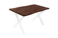 #nussbaumfarben #140x80 #x-gestellweiß