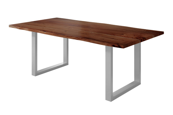 #nussbaumfarben #220x100 #u-gestellsilber