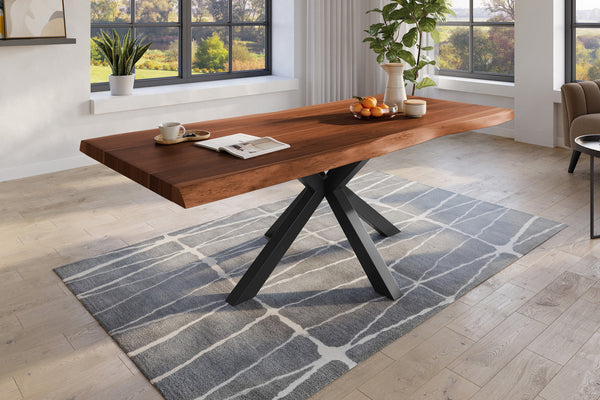 #nussbaumfarben #220x110 #spider-gestellschwarz