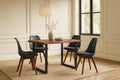 #holznussbaum-optik #120x80 #schalenstuhlschwarz