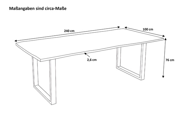 #nussbaumfarben #240x100 #u-holzgestellnussbaum
