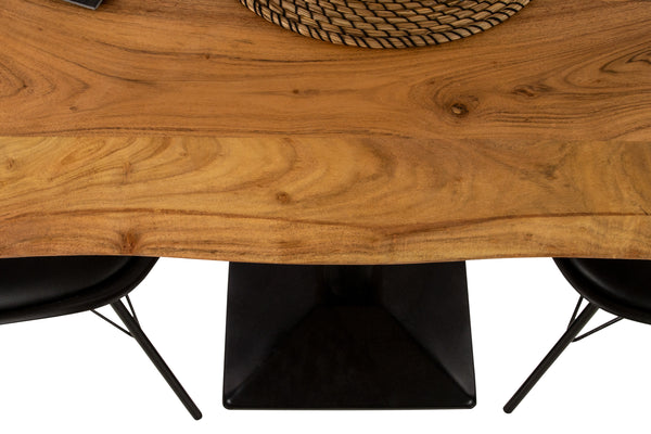 #akazienaturfarben #80x60 #säulen-gestelleckigschwarz