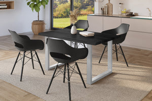 #holzgrau-optik #140x80 #u-gestellsilber