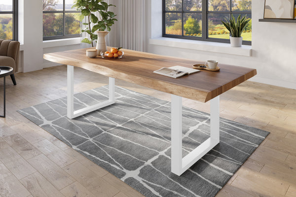 #naturfarben #200x110 #u-gestellweiß