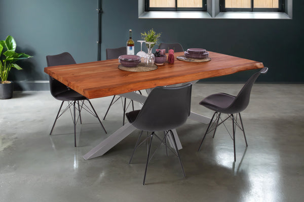 #nussbaumfarben #180(280)x90 #spider-gestellsilber