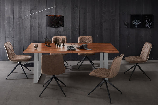 #nougatfarben #160x85 #u-gestellsilber
