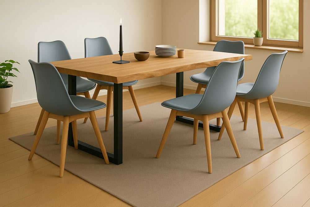 #160x85 #u-gestellschwarz #schalenstuhlgrau