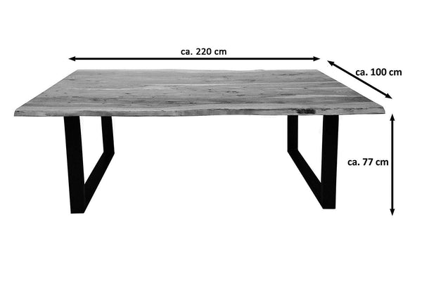 #nussbaumfarben #220x100 #u-gestellsilber