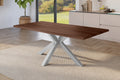 #holznussbaum-optik #180x90 #spider-gestellsilber