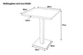 #eichenaturfarbengeölt #60x60 #säulen-gestelleckigschwarz