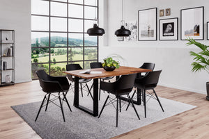 #teakfarben #160x85 #u-gestellschwarz