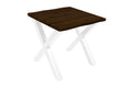 #nussbaumfarben #80x80 #x-gestellweiß