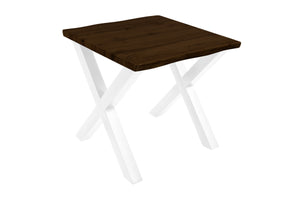 #nussbaumfarben #80x80 #x-gestellweiß