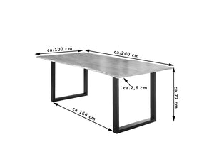 #naturfarben #240x100 #u-gestellschwarz