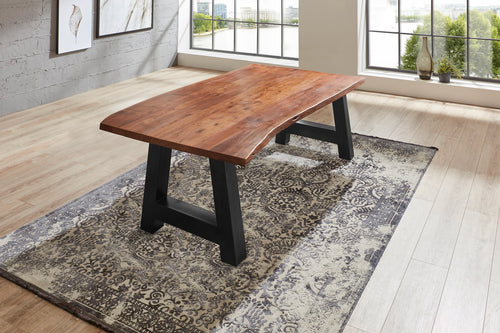 #nussbaumfarben #140x80 #a-gestellschwarz