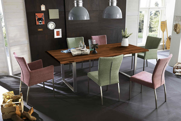 #nussbaumfarben #180x90 #u-gestellsilber