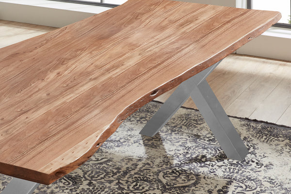#naturfarben #220x100 #x-gestellsilber