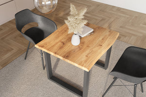 #holzwildeiche-optik #80x80 #u-gestellschwarz
