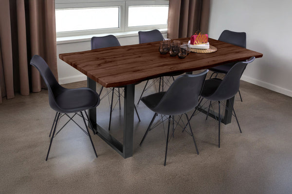 #nussbaumfarben #180x90 #u-gestellschwarz