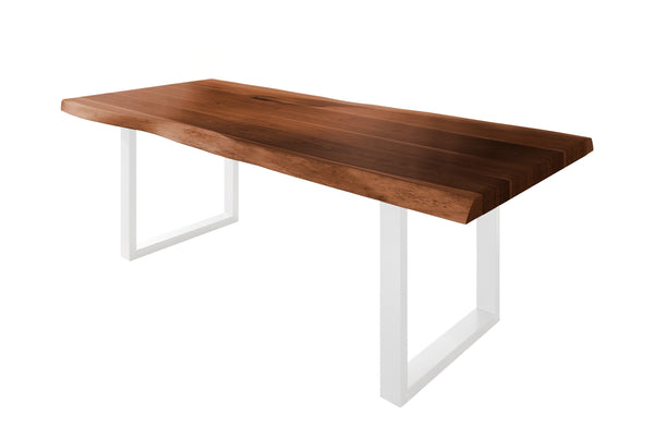 #akazienussbaumfarben #200x100 #u-gestellweiß