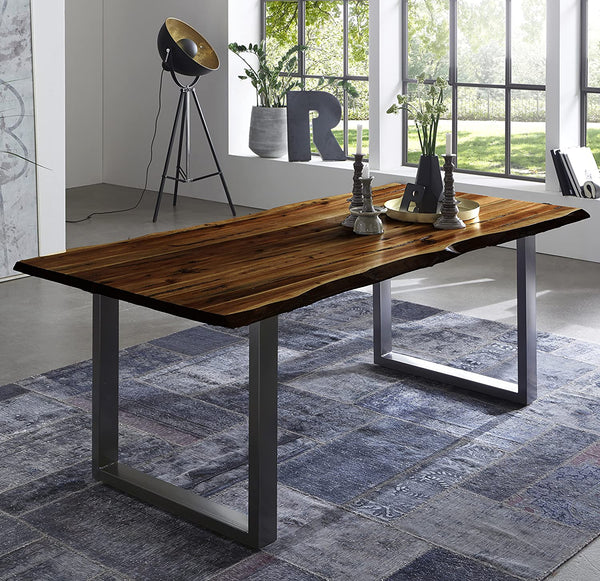 #nussbaumfarben #180x90 #u-gestellsilber