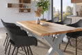 #holzwildeiche-optik #180x90 #x-gestellsilber