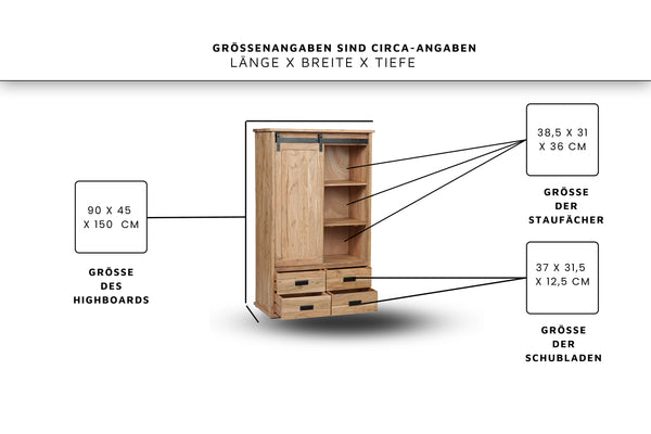 #90cm #highboard