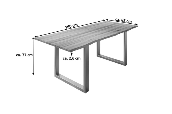 #wildbuchenaturfarben #160x85 #u-gestellsilber