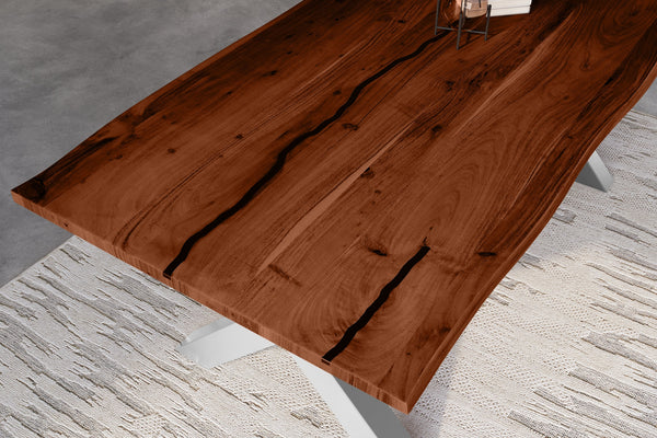 #nussbaumfarben #220x100 #x-gestellschwarz