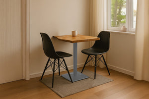 #akazienaturfarben #70x70 #säulen-gestelleckigsilber