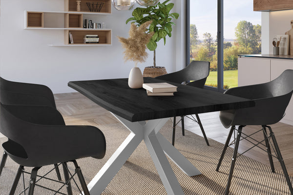 #holzgrau-optik #140x80 #spider-gestellsilber