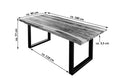 #sheeshamnaturfarbenlackiert #180x90 #u-gestellschwarz