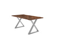 #nussbaumfarben #180x90 #x-gestellsilber