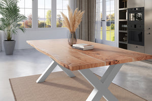 #naturfarben #220x100 #x-gestellsilber