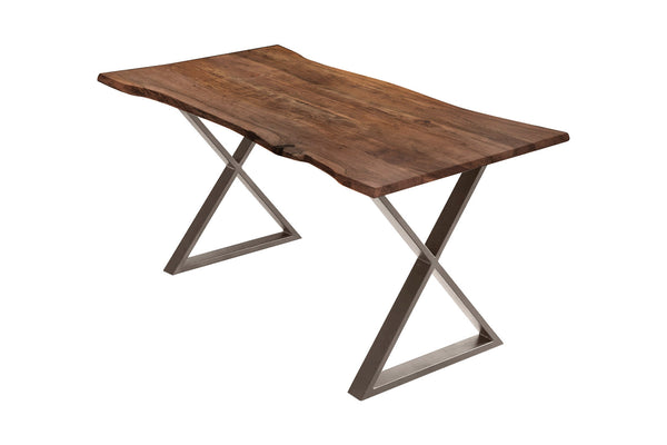 #nussbaumfarben #260x100 #x-gestelledelstahl