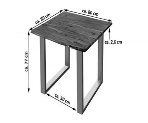 #nussbaumfarben #80x80 #u-gestellsilber