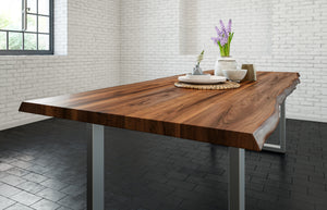 #nussbaumfarben #300x100 #u-gestellsilber