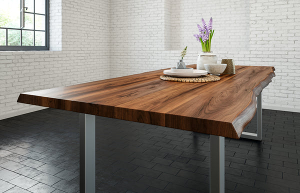 #nussbaumfarben #300x100 #u-gestellsilber