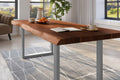 #nussbaumfarben #220x110 #u-gestellsilber