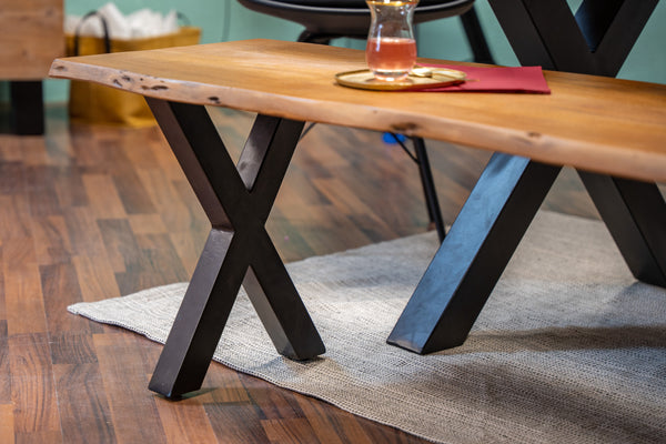 #nussbaumfarben #140cm #x-gestellschwarz